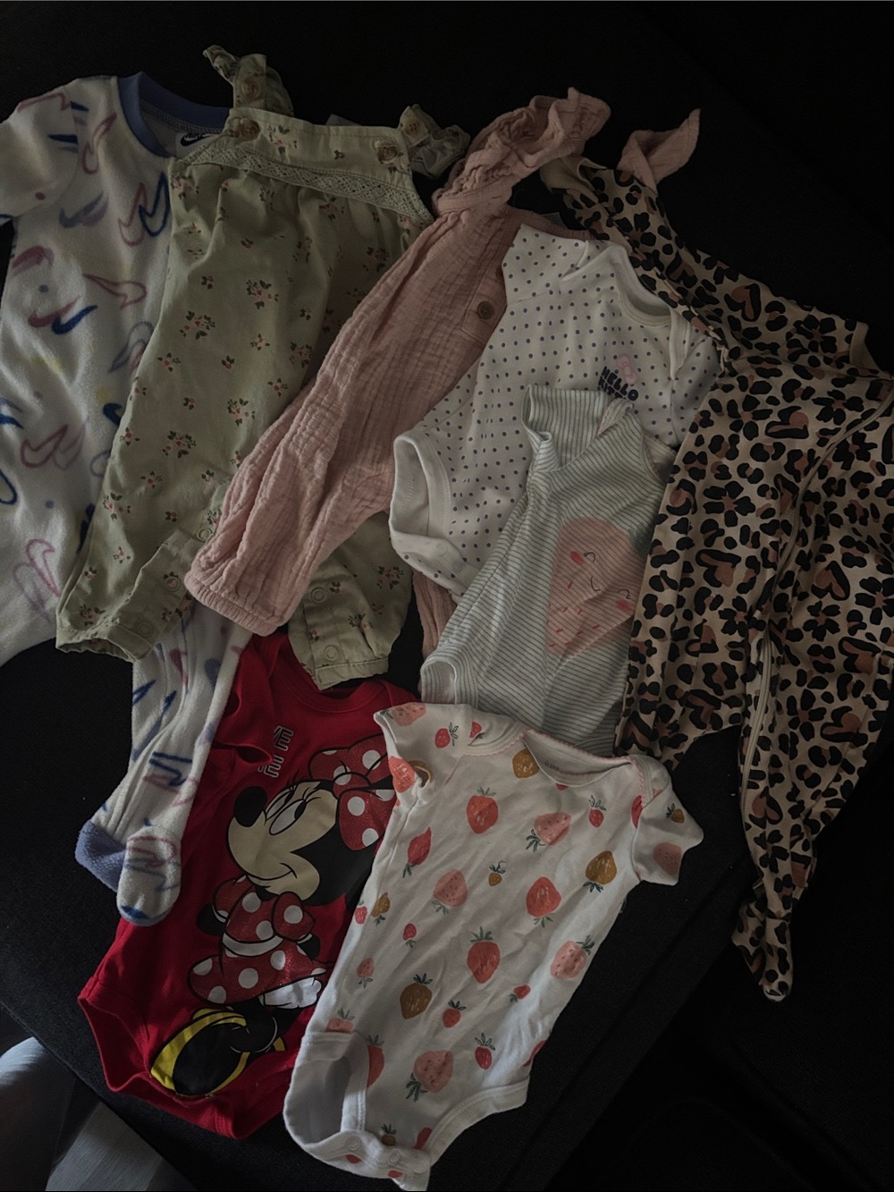 Baby girl onsies and one pieces 0-3 months good condition